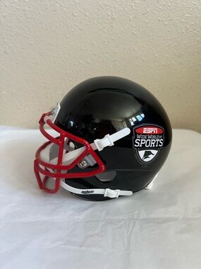 Schutt Football Helmet ESPN Wide World of Sports Black Red White 5in Miniature